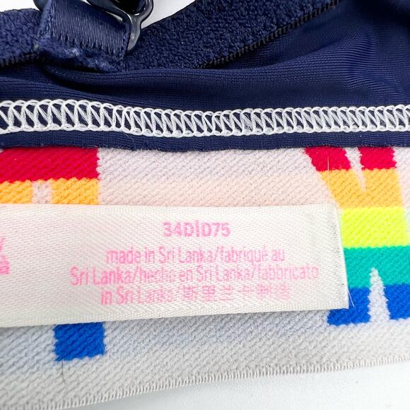 PINK Victoria's Secret Wear Everywhere T-Shirt Bra‎ Rainbow Women's 34D - Picture 8 of 8